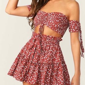 Shein Floral Two Piece Set